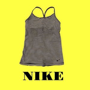 Nike Dri-Fit small black & white built in bra tank